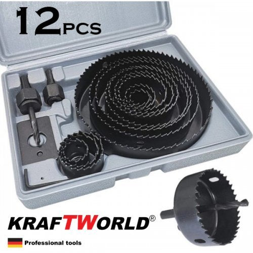 Фрези за дърво KraftWorld 19- 127 мм - комплект 12 ч