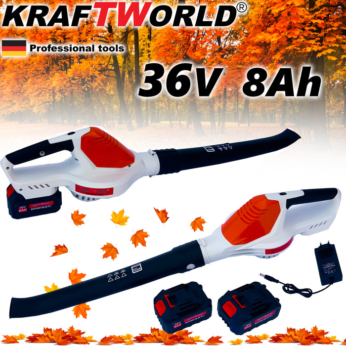 Акумулаторна Духалка за Листа KraftWorld 150km/h с две батерии 36V 8A и зарядно
