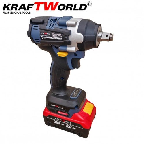 Акумулаторен гайковерт Kraftworld 36V 8Ah с две батерии и куфар
