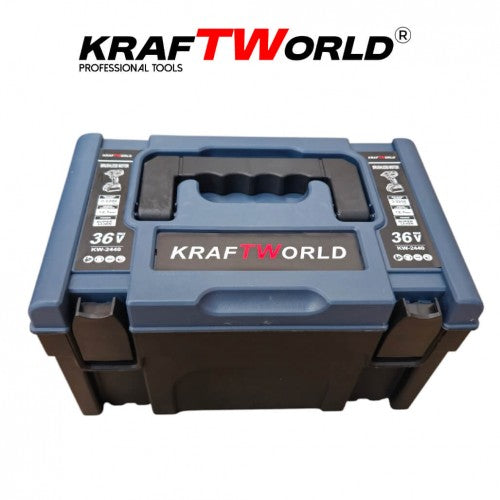 Акумулаторен гайковерт Kraftworld 36V 8Ah с две батерии и куфар