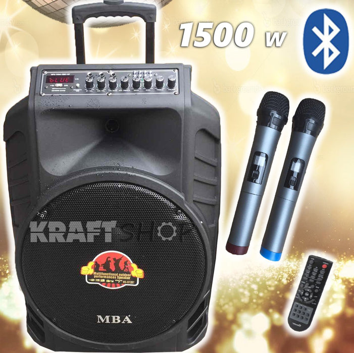 MBA F15 Aктивна Караоке тонколона 1500W с акумулатор
