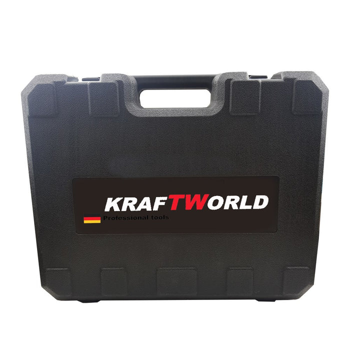Акумулаторен ъглошлайф KraftWorld 24V 5,0 Ah + 2 батерии и зарядно