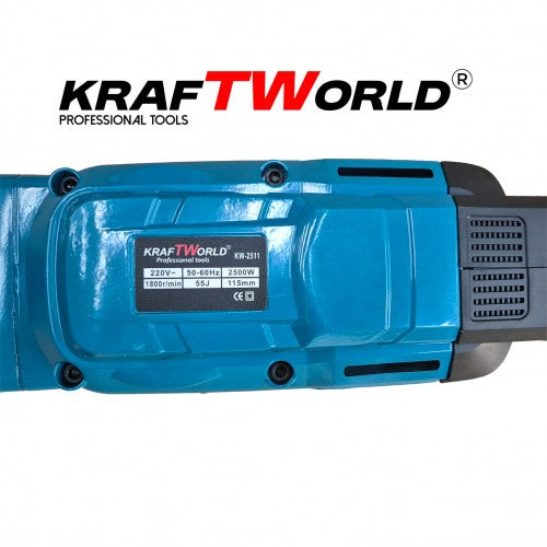 KraftWorld Електрически Къртач 2500W с Метален Куфар – Мощен и Надежден за Тежки Работи