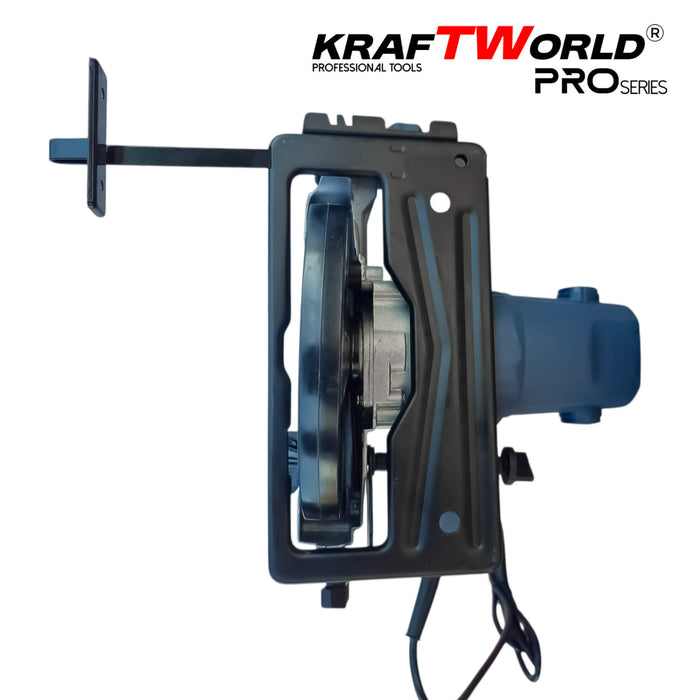 Електрически ръчен циркуляр KraftWorld 1600 W, диск 190mm, регулируем ъгъл 45°