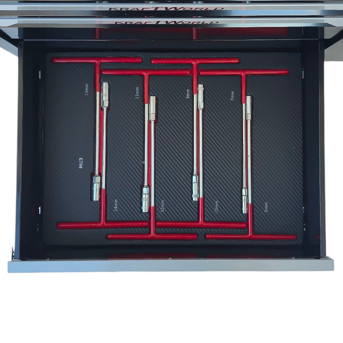 Професионален Шкаф с инструменти KraftWorld PRO 7 Пълни Чекмеджета – 258 Инструмента