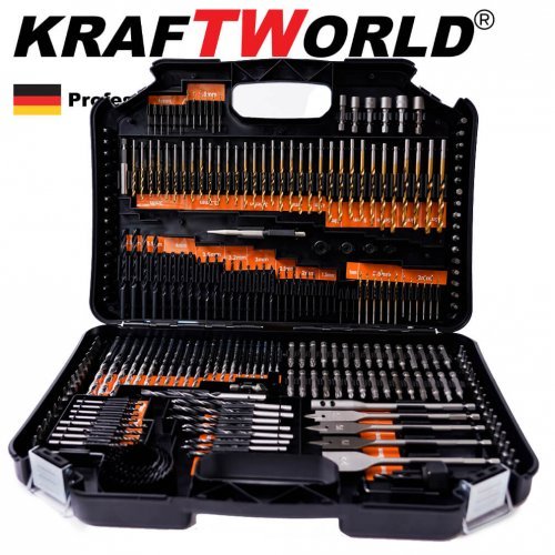Комплект битове и свредла KratWorld 246 части / бургии в куфар