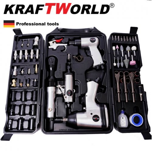Пневматични инструменти KraftWorld комплект 72 части