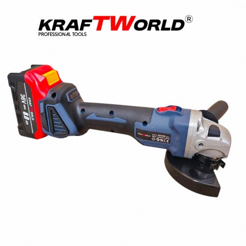 Акумулаторен Ъглошлайф Kraftworld 36V 8Ah с две батерии и куфар