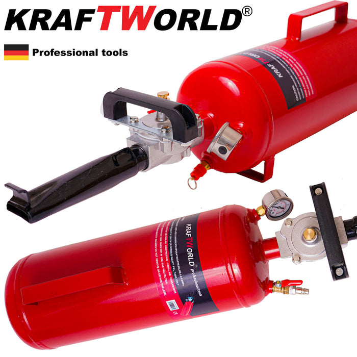 Немска Бутилка за шоково помпане на гуми 9л. KraftWorld компресор за напомпване на автомобилни гуми