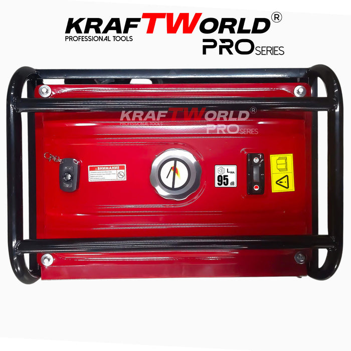 Четиритактов Бензинов генератор 4.5 kW с дистанционно запалване KraftWorld PRO Агрегат за ток с електрически старт и