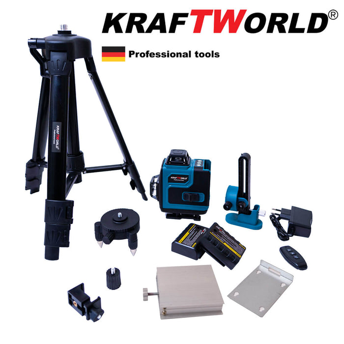 4D Лазерен нивелир KraftWorld с 16 линии ( четири точков ) - Самонивелиращ