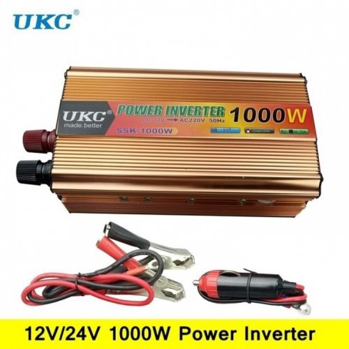 Инвертор на напрежение, UKC, 12V / 24V 220V, мощност 1000W
